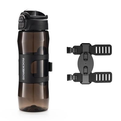 Trinkflasche Rockbros S550H-1 700 ml mit Magnethalter und Befestigungsband schwarz