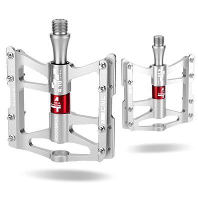 Fahrradpedale Rockbros JT410 4.10 Aluminium 9/16 Zoll 4 Kugellager Silber