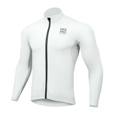 Radtrikot Rockbros TLWT001 ROAD TO SKY winddicht langarm Gr. L weiß