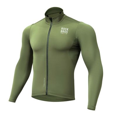 Radtrikot Rockbros TLWT001 ROAD TO SKY Langarm winddicht isoliert Größe M grün
