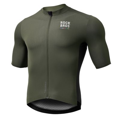 Radtrikot Rockbros ROAD TO SKY Herren Kurzarm Gr. L grün UPF 50+ 3 Rückentaschen