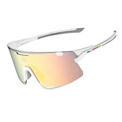 Radsportbrille Rockbros SP338 ROAD TO SKY, 3 Wechselgläser, UV400, Creme