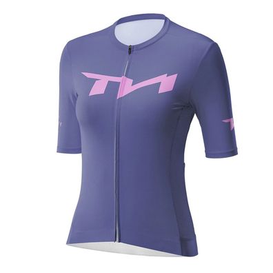 Radtrikot Rockbros YDDX012-1 TVI Damen Größe M kurzarm lila 3 Rückentaschen