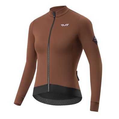 Radtrikot Rockbros YDWT006 TVI Damen Langarm Größe M braun isoliert Herbst/Winter