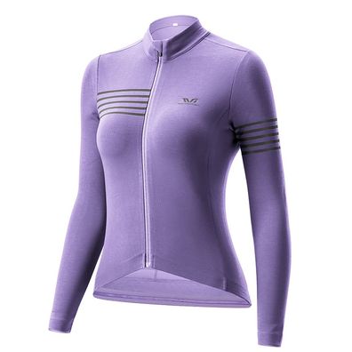 Radtrikot Rockbros YPW065 TVI Damen Langarm Größe M Lila YKK Reißverschluss