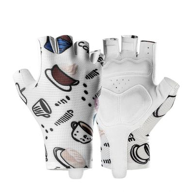 Fahrradhandschuhe Rockbros S389 Damen kurzfinger SBR-Polsterung Gr. L weiß