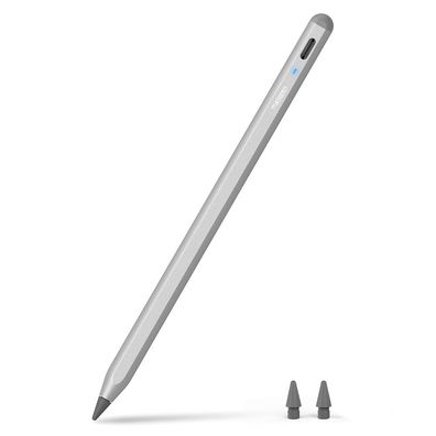 Eingabestift Metapen A8 V4 für iPad, USB-C, Handballenerkennung, Grau