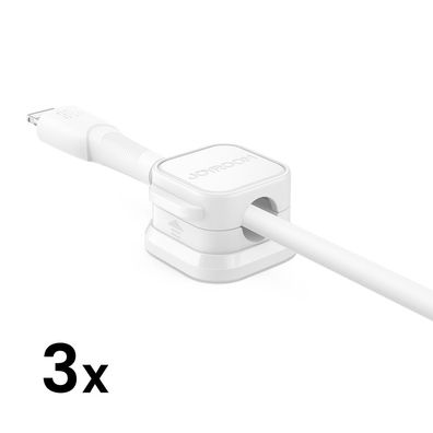 Kabelhalter Joyroom JR-ZS368 magnetisch 3er Set weiß für Kabel bis 7,5 mm