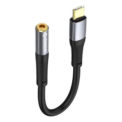 Audio Adapterkabel Orico AXC-02 USB-C auf 3,5 mm Klinke 20 cm vergoldet schwarz