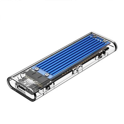 M.2 NVMe SSD Gehäuse Orico TCM2-C3 USB-C 10 Gbit/s, bis 8 TB, transparent/blau