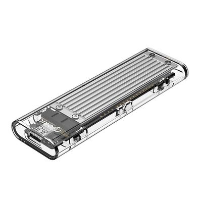 M.2 NVMe SSD Gehäuse Orico TCM2-C3 USB-C 10 Gbit/s transparent grau