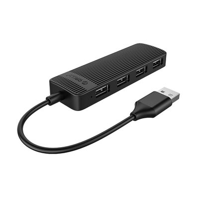 USB Hub Orico FL02 mit 4x USB-A 2.0, 480 Mbit/s, ABS, Schwarz