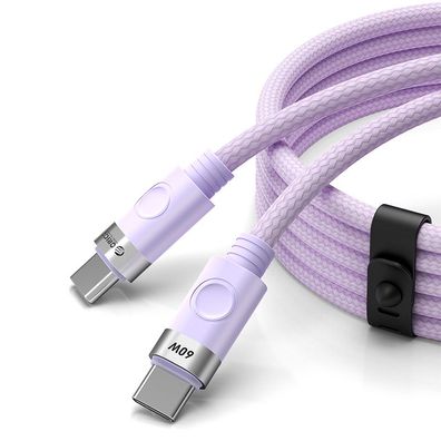 USB-C Ladekabel Orico CDX 60W Power Delivery 1 m Nylongeflecht Lila