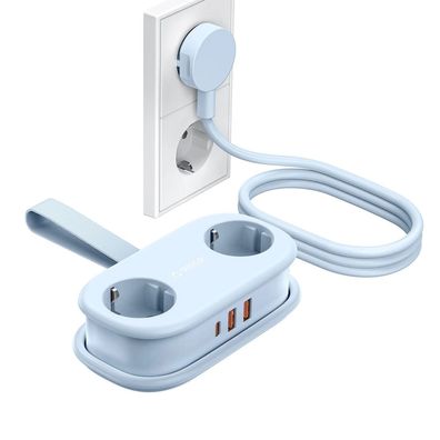 Steckdosenleiste Orico AP3 20W GaN 2x Schuko 2x USB-A 1x USB-C faltbar blau