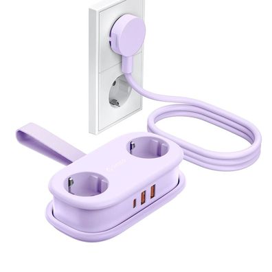 Steckdosenleiste Orico AP3 20W GaN 5in1 2x Schuko 2x USB-A 1x USB-C lila
