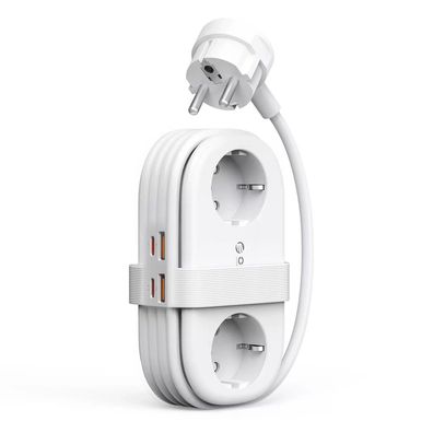 Steckdosenleiste Orico AP3 65W GaN 6-in-1 2x Schuko 2x USB-A 2x USB-C weiß