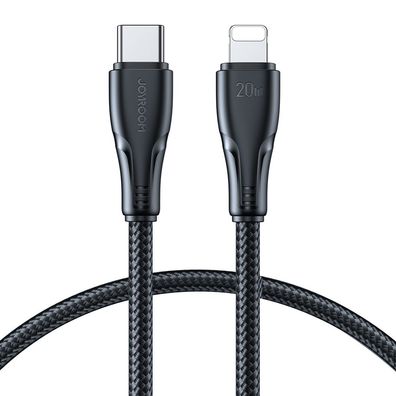 USB-C Lightning Kabel Joyroom Surpass A11 20W 1,2 m Nylon schwarz