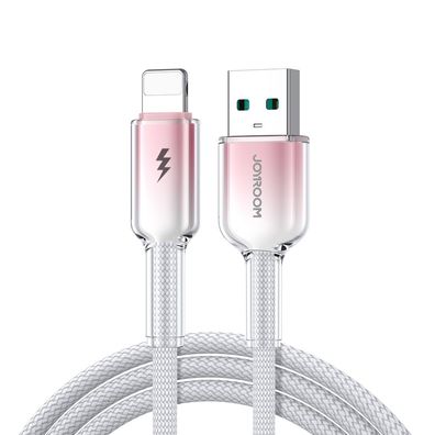 USB-Kabel Joyroom S-A42 Crystal-Clear USB-A auf Lightning 1,2 m 3A Weiß