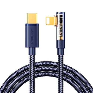 USB-C auf Lightning Kabel Joyroom S-CL020A6 20 W 1,2 m gewinkelt Nylon blau
