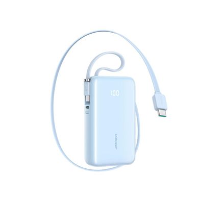Powerbank Joyroom JR-PR2L 10000 mAh 35 W mit einziehbarem USB-C Kabel LED Display