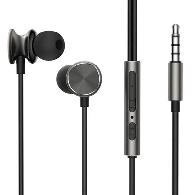 In-Ear-Kopfhörer Joyroom JR-EW03 mit Mikrofon, 3,5 mm Klinke, Dunkelgrau