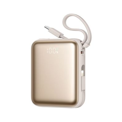 Powerbank Joyroom JR-PBF27 10000 mAh 22,5 W mit 2 integrierten Kabeln Gold