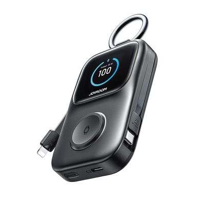 Powerbank Joyroom JR-W19 5000mAh Watch-Laden 5W integrierte Kabel Display Schwarz