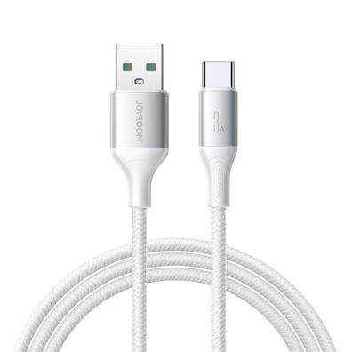 USB-C Ladekabel Joyroom S-A28 Flash Series USB-A 3A 2 m Nylon Weiß
