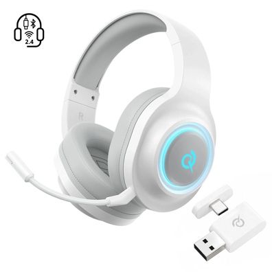 Gaming Headset QCY Heroad V200 Over-Ear 7.1 Surround Bluetooth 6.0 240 h Weiß