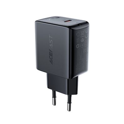 USB C Ladegerät Acefast A1 20W Power Delivery Netzteil schwarz EU Stecker