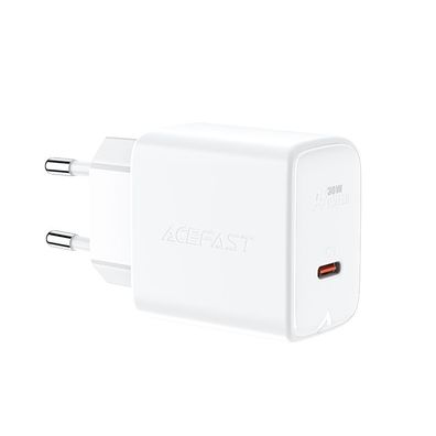 USB-C Ladegerät Acefast A21 30W GaN, Power Delivery, QC 3.0, weiß
