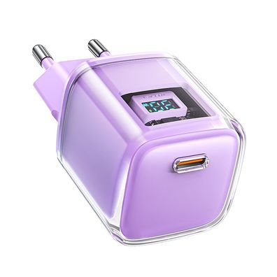 USB-C Ladegerät Acefast A53 30 W GaN mit LED Display Lila