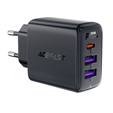 Ladegerät Acefast A57 GaN 35W USB-C und 2x USB-A Power Delivery Schwarz