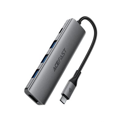 USB-C Hub Acefast J16 5-in-1 mit HDMI 4K 60Hz und PD 90W Dockingstation Grau