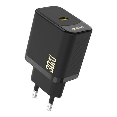 USB-C Ladegerät Dudao A27P 30W GaN Power Delivery Schnellladegerät Schwarz