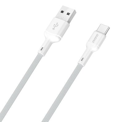 USB Kabel Dudao L9T USB-A auf USB-C 1 m 5 A Baumwollgeflecht Weiß