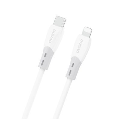 Ladekabel Dudao L25SX USB-C auf Lightning 30 W 2 m Silikon Weiß