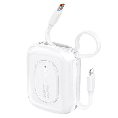 Powerbank Dudao K32 10000 mAh 22,5 W mit integriertem USB-C- und Lightning-Kabel