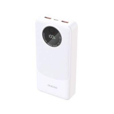 Powerbank Dudao K12Pro 20000 mAh 22,5 W PD USB-C 2x USB-A LED-Display Weiß