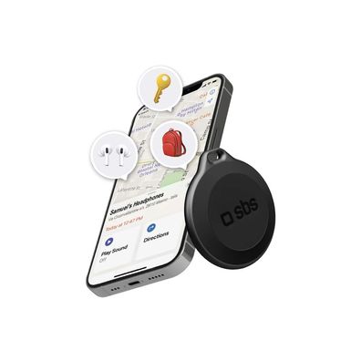 Ortungsgerät SBS Track My Circle Apple Find My kompatibel IP65 schwarz