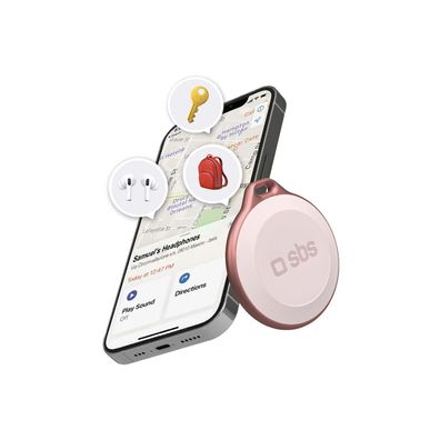 Tracker SBS Track My Circle, Apple Find My, IP65 spritzwassergeschützt, rosa