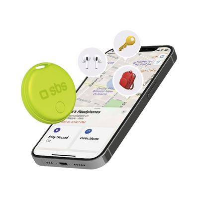 Schlüsselfinder SBS Track My Circle, kompatibel mit Apple Wo ist, IP65, Grün