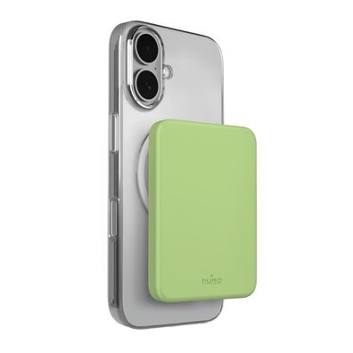Powerbank Puro Slim Power Mag 4200 mAh MagSafe magnetisch USB-C Grün