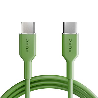 USB-C Kabel Puro Icon 60 W, 1,5 m, USB-C auf USB-C, TPE, grün