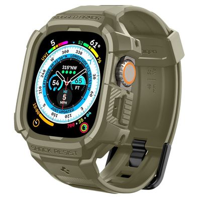 Uhrenarmband Spigen Rugged Armor Pro für Apple Watch Ultra 49 mm TPU Grün