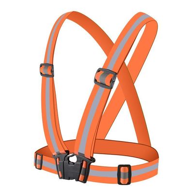 Reflektorgurt Hurtel Warngeschirr orange verstellbar 80-120 cm Laufen Radfahren