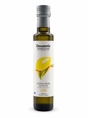 Douzenis Olivenöl Extra Vergine mit Zitronengeschmack 1x 250ml Extra Natives Olivenöl