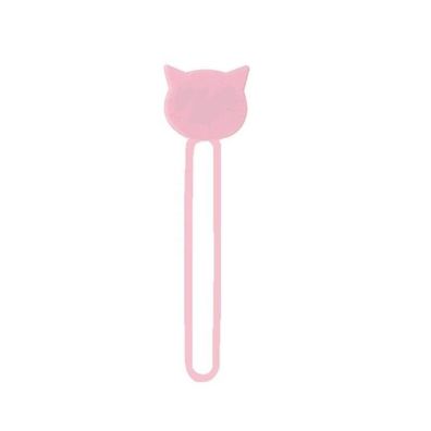 Kabelbinder Hurtel Silikon rosa Katzenmotiv 9,5 cm Kabelhalter Kabelorganizer