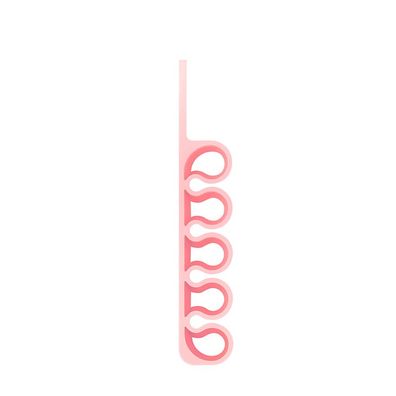 Silikon Organizer Hurtel rosa mit 5 Aussparungen 9,5 cm Schreibtisch Kabelhalter