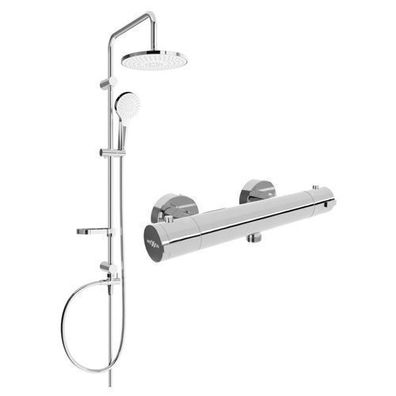 Mexen Erik Brause-Set mit Thermostat, Chrom, Kai Serie